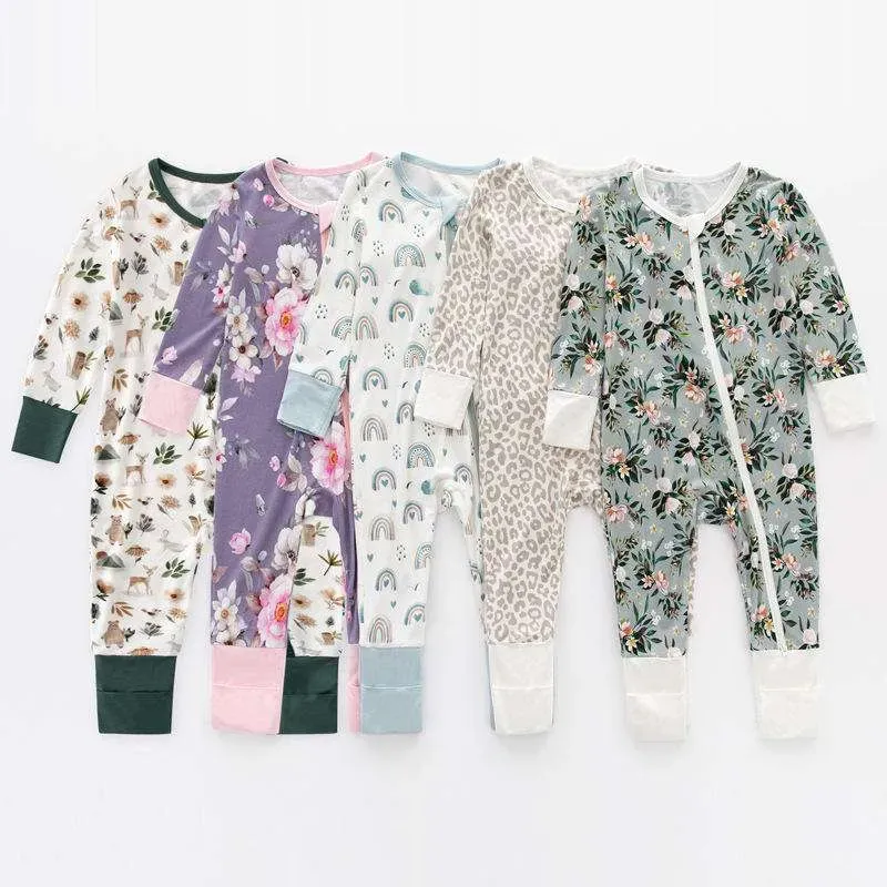 top rated magnetic baby romper bamboo infants toddlers one piece footie pajamas bodysuit newborn baby clothes sleeper factories supply chain solution supplier