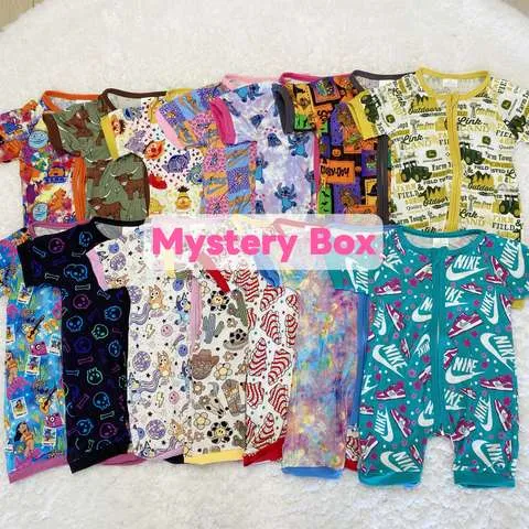 Cpc Certified Various Print Bamboo Baby Pajamas Famous Brand Custom Baby Bamboo Romper Mystery Box Bamboo Private Label Manufacturer