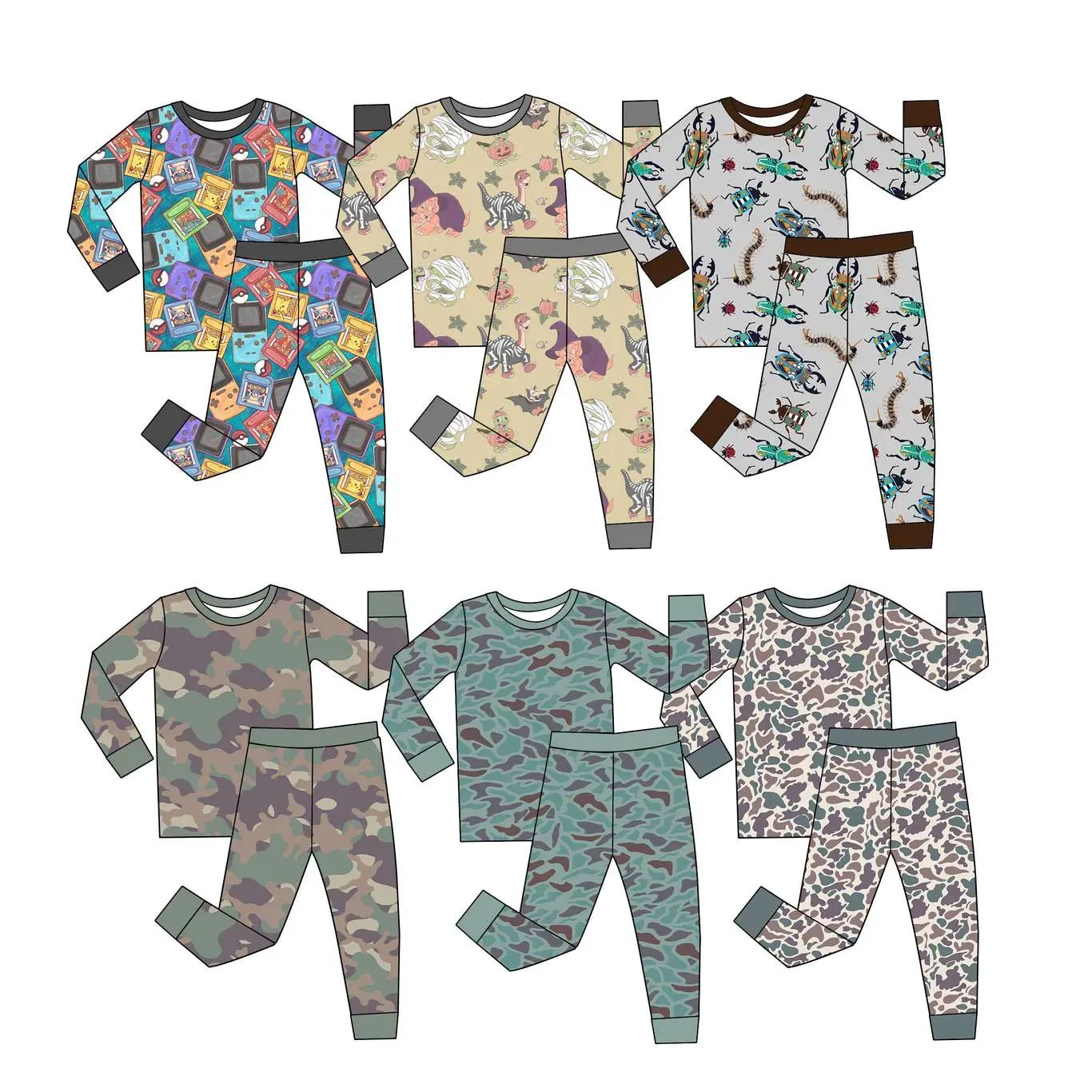 top rated baby Summer Rompers Pajamas Set Solid Color Baby Pajama Digital Print Sleeper Pajamas For Baby exporter bulk quantity supplier