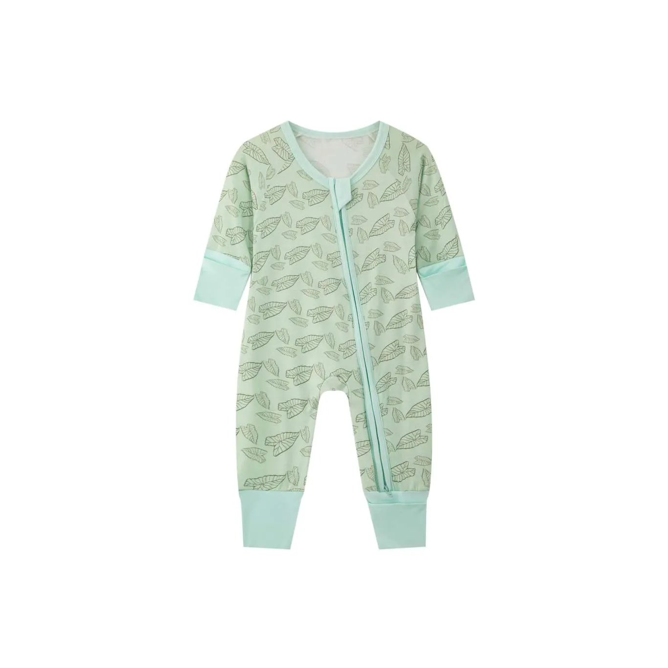 eco friendly casual bamboo zipper sleeper romper for boys infant clothing printed oem zippy pajamas OEM supplier