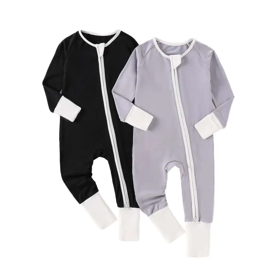 best 024m Bamboo Baby Romper Zipper distributors from china factory wholesale
